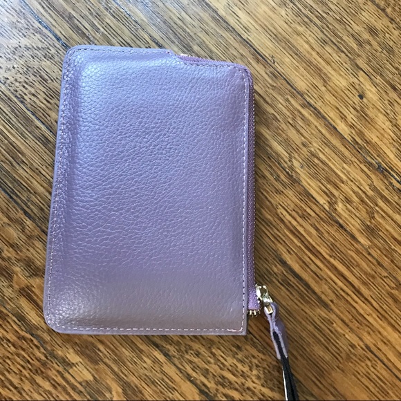 Dark mauve/purple leather wallet - Picture 2 of 4